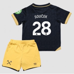 Lacne Dětský Futbalové dres West Ham United Tomas Soucek #28 2025-26 Krátky Rukáv - Tretina (+ trenírky)